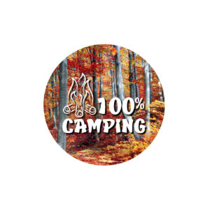 Sous-verre 100% camping motif automne