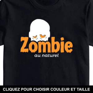 Zombie au naturel- Homme - Noir